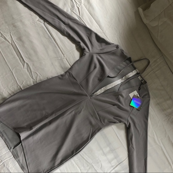 Missguided Grey Cocktail Dress - Picture 2 of 3